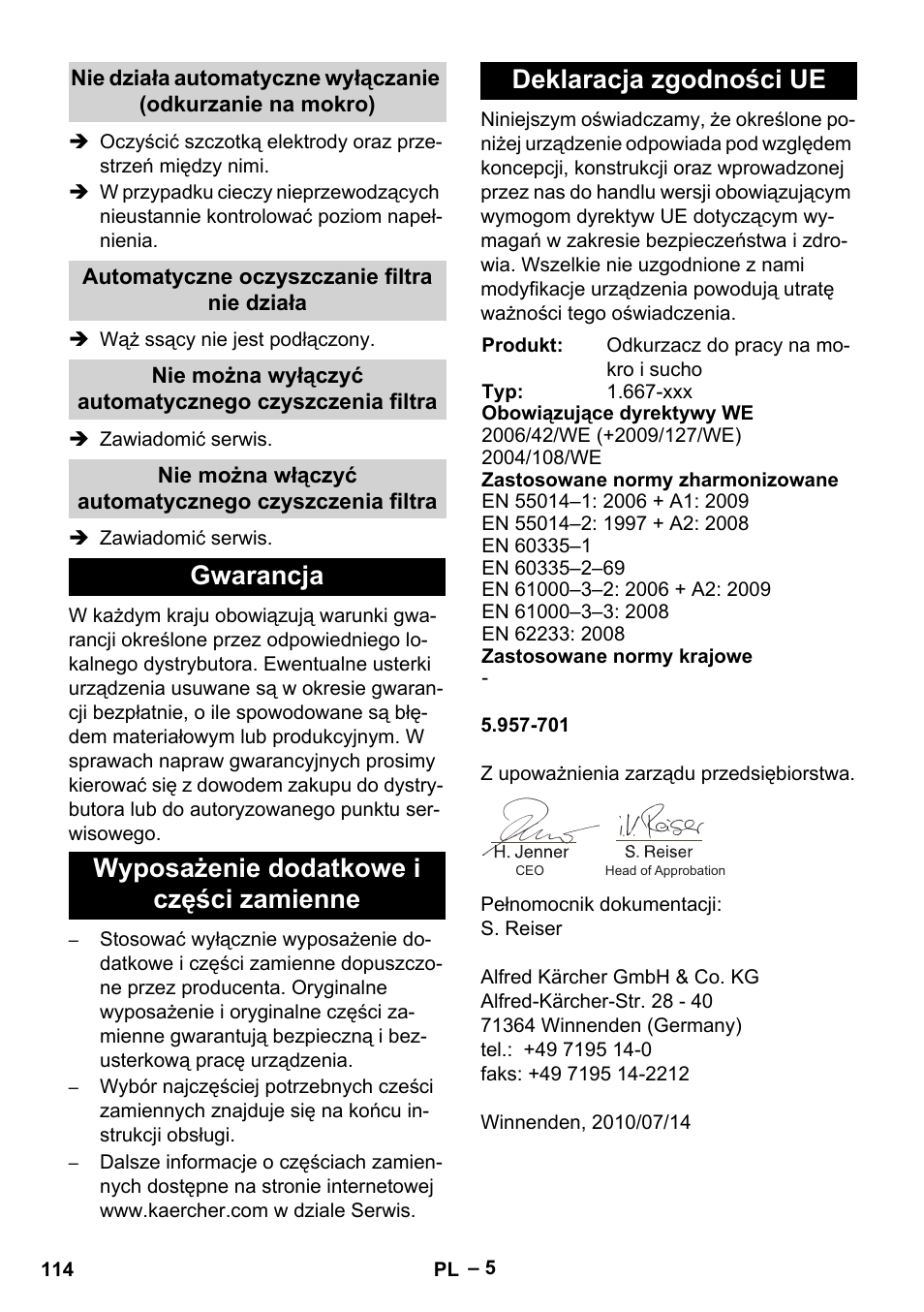 Karcher NT 65-2 Tact User Manual | Page 114 / 176