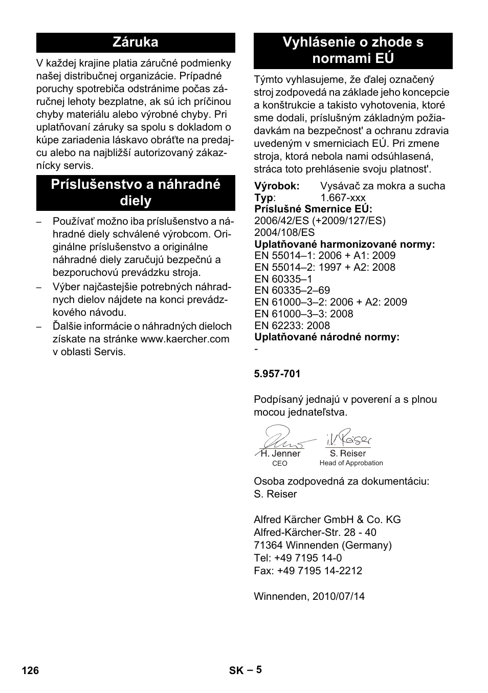 Karcher NT 65-2 Tact User Manual | Page 126 / 176