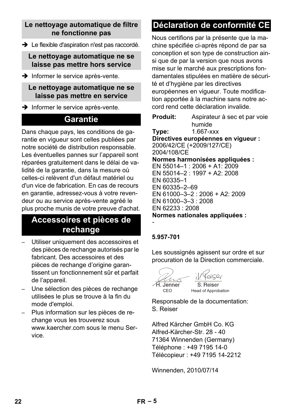 Karcher NT 65-2 Tact User Manual | Page 22 / 176