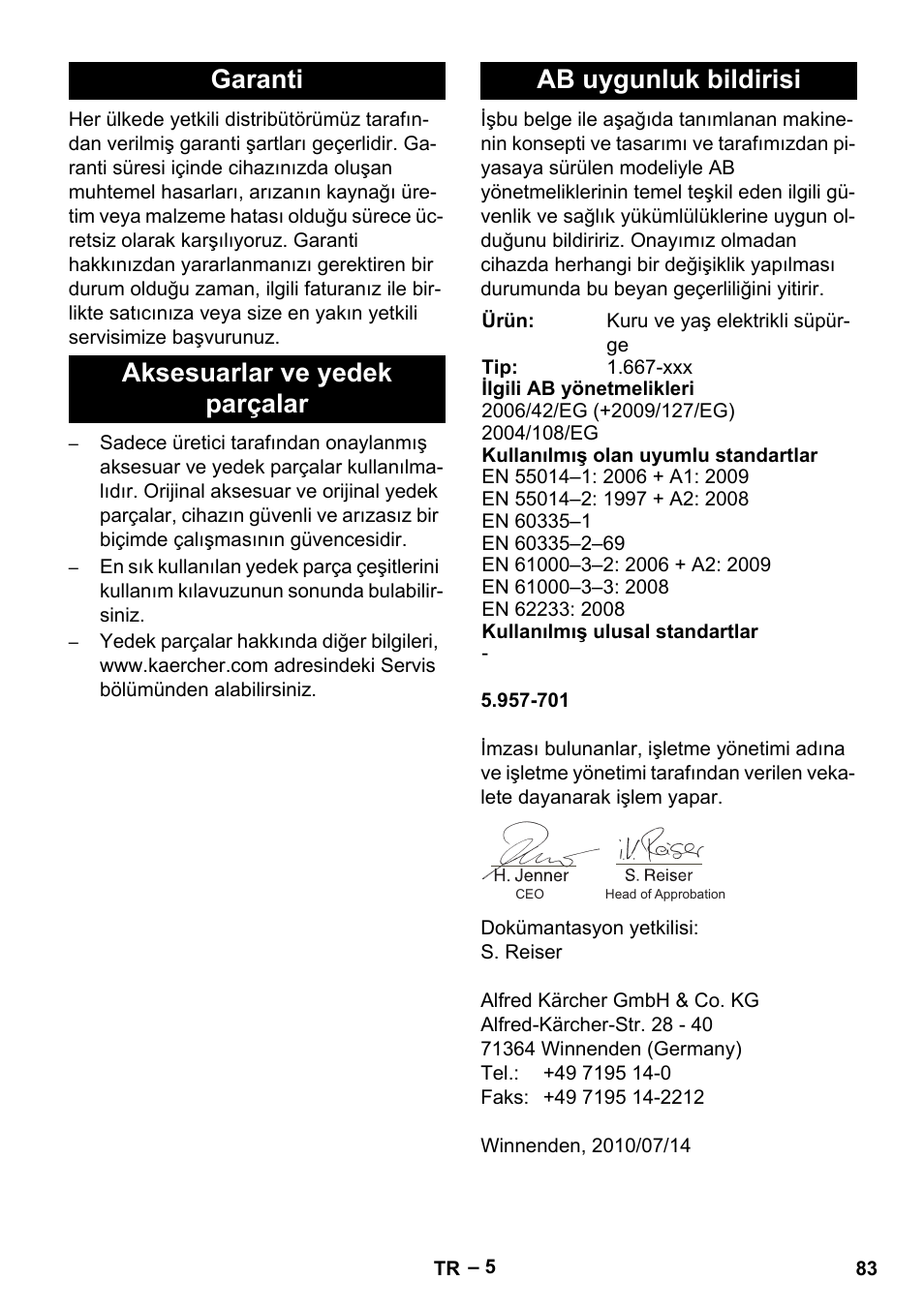 Karcher NT 65-2 Tact User Manual | Page 83 / 176