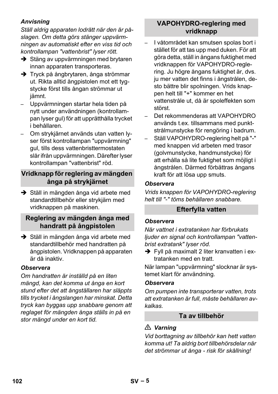 Karcher DE 4002 EU User Manual | Page 102 / 254