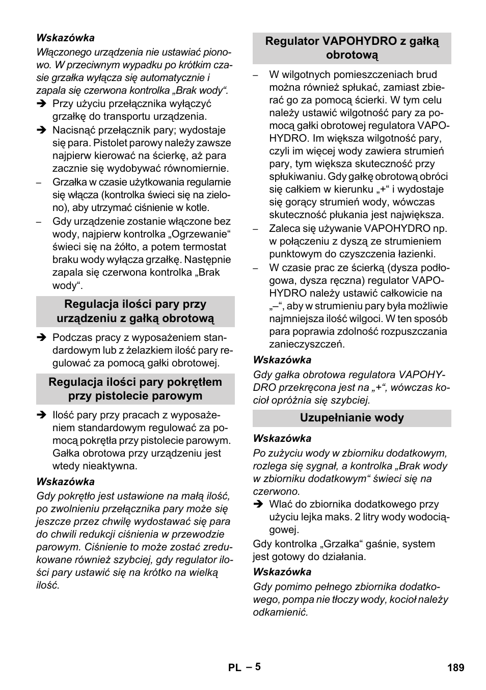 Karcher DE 4002 EU User Manual | Page 189 / 254