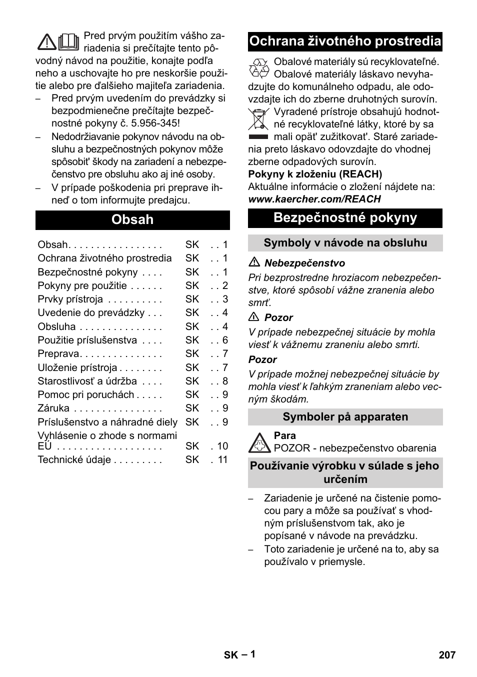 Karcher DE 4002 EU User Manual | Page 207 / 254