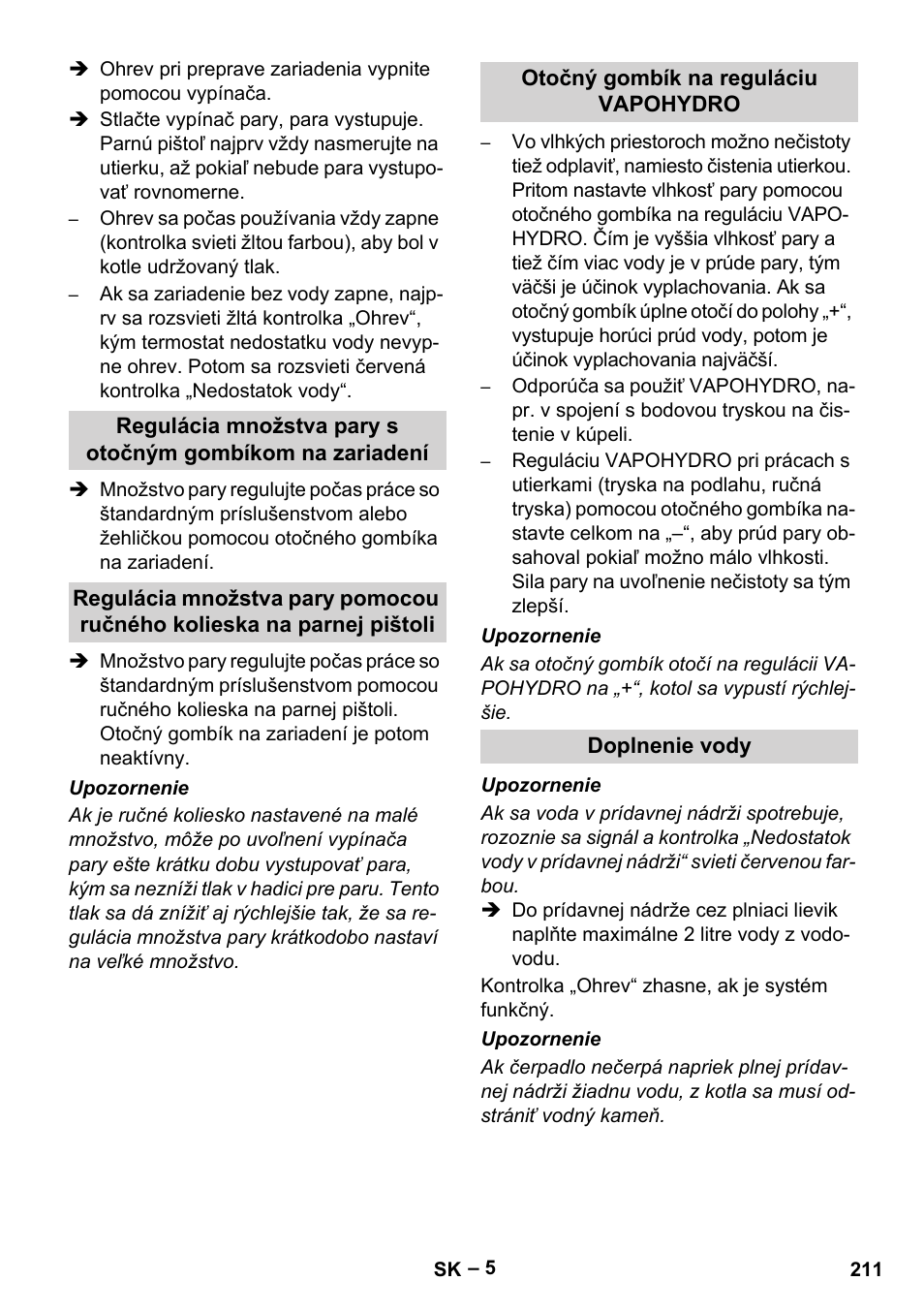 Karcher DE 4002 EU User Manual | Page 211 / 254