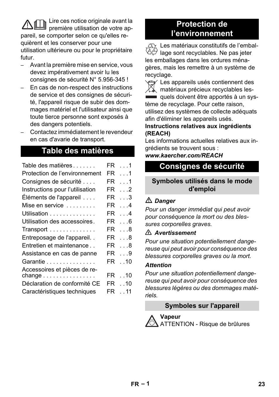 Karcher DE 4002 EU User Manual | Page 23 / 254