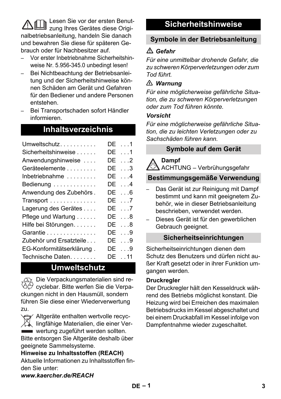 Karcher DE 4002 EU User Manual | Page 3 / 254
