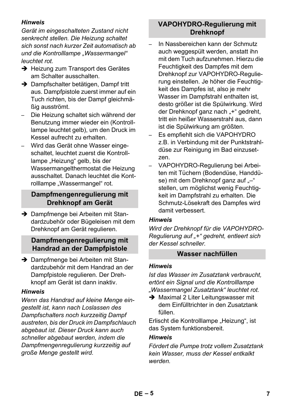 Karcher DE 4002 EU User Manual | Page 7 / 254