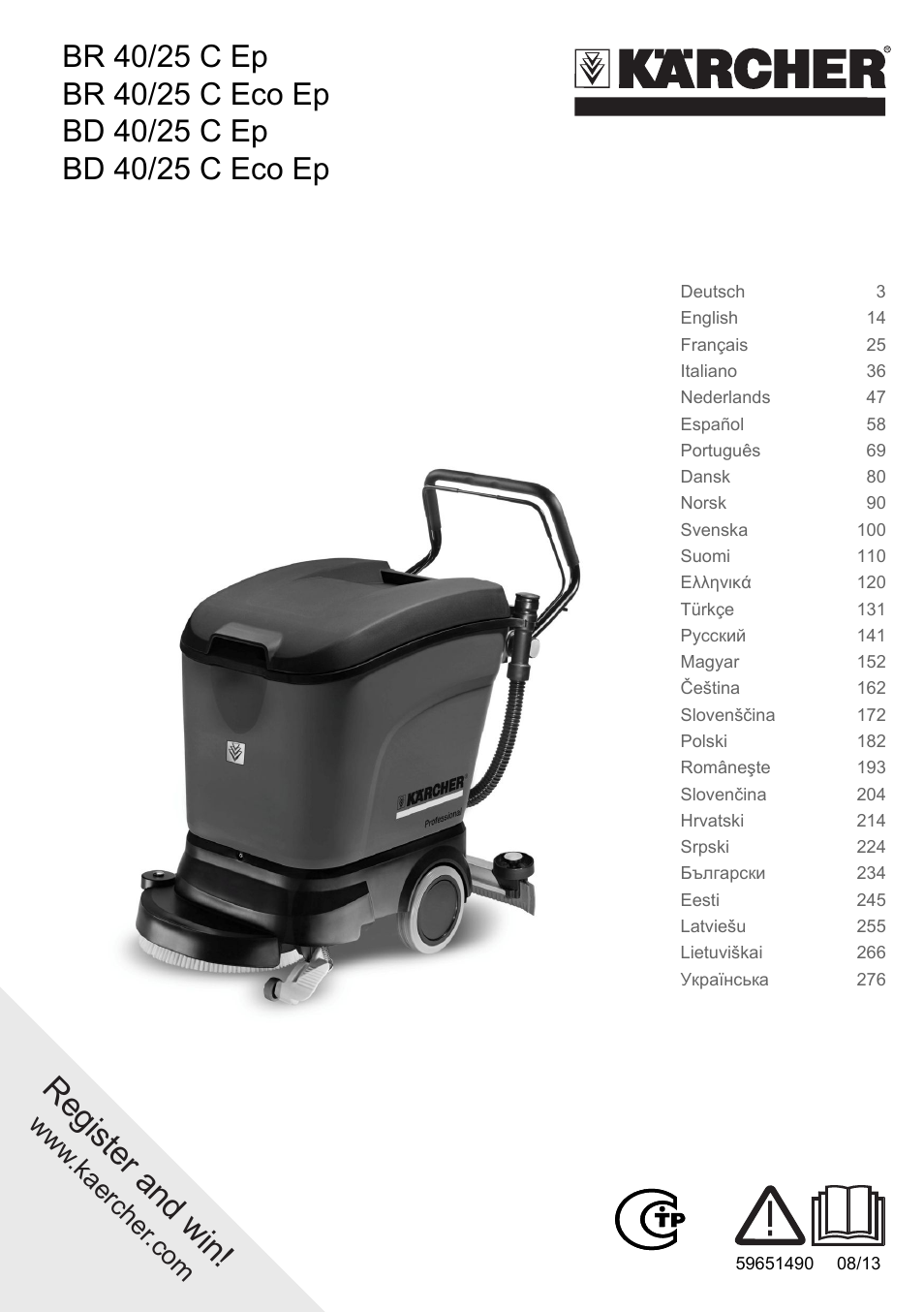 Karcher BR 40-25 C Ep EU User Manual | 288 pages