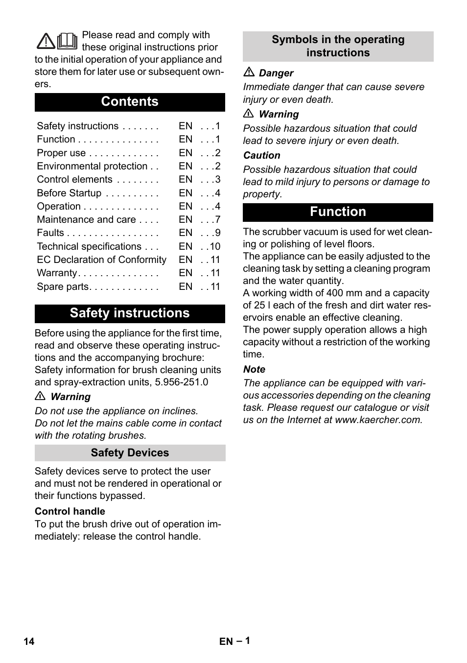 Karcher BR 40-25 C Ep EU User Manual | Page 14 / 288