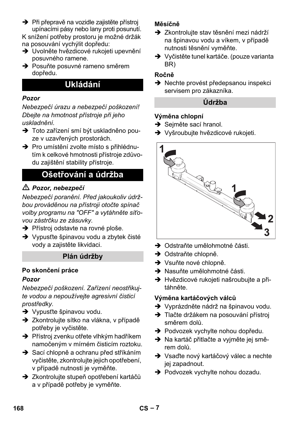 Ukládání ošetřování a údržba | Karcher BR 40-25 C Ep EU User Manual | Page 168 / 288