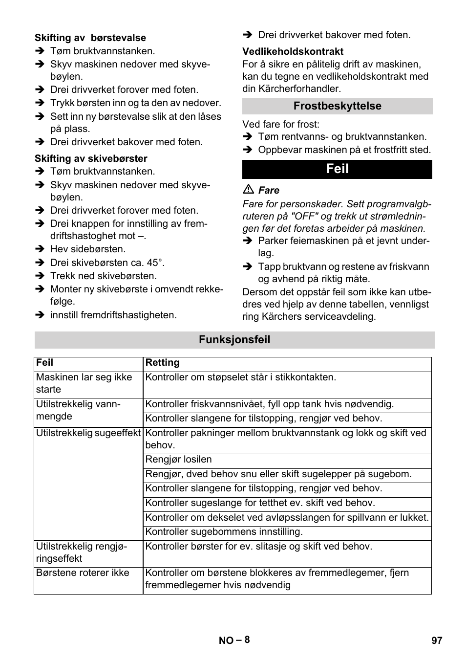 Feil | Karcher BR 40-25 C Ep EU User Manual | Page 97 / 288