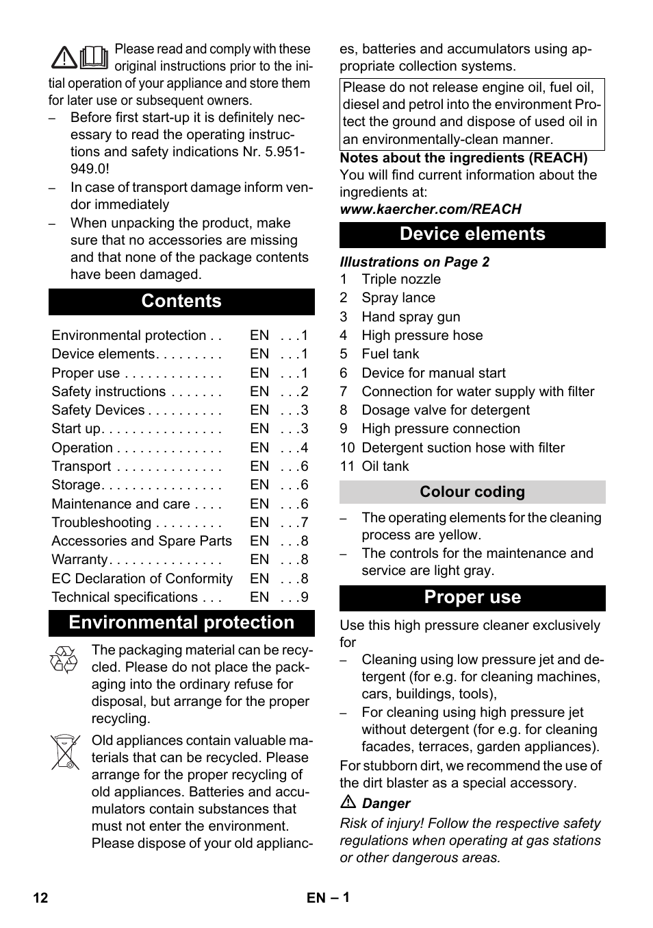 Karcher HD 728 B Cage User Manual | Page 12 / 256