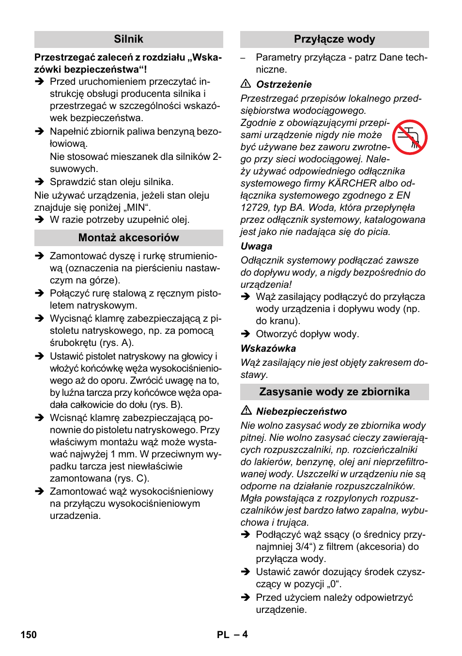 Karcher HD 728 B Cage User Manual | Page 150 / 256