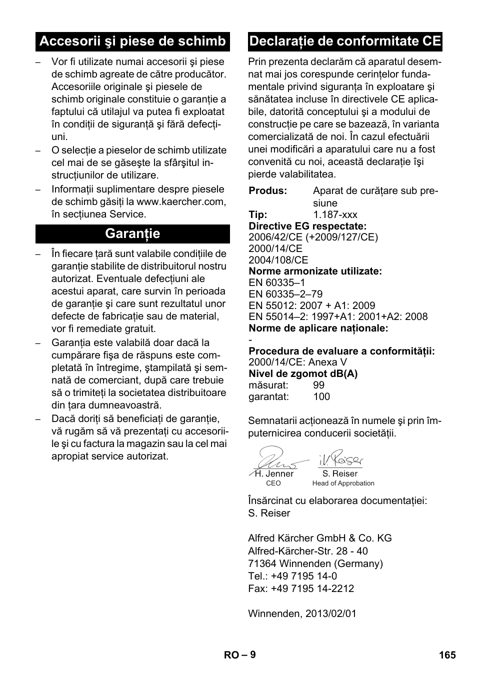 Karcher HD 728 B Cage User Manual | Page 165 / 256