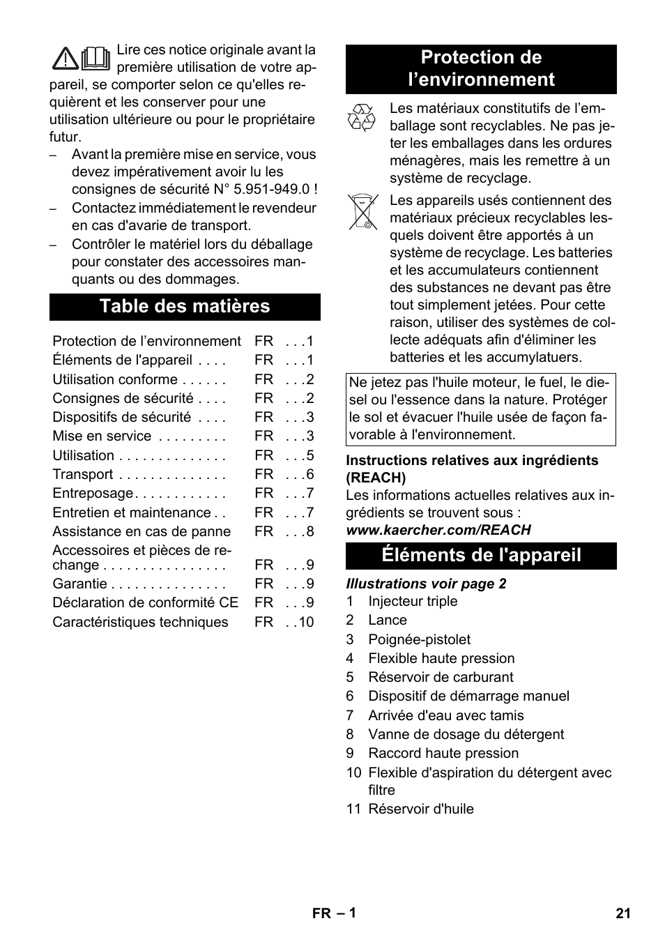 Karcher HD 728 B Cage User Manual | Page 21 / 256