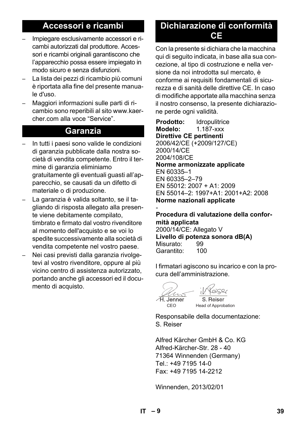 Karcher HD 728 B Cage User Manual | Page 39 / 256