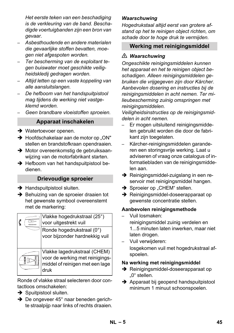 Karcher HD 728 B Cage User Manual | Page 45 / 256