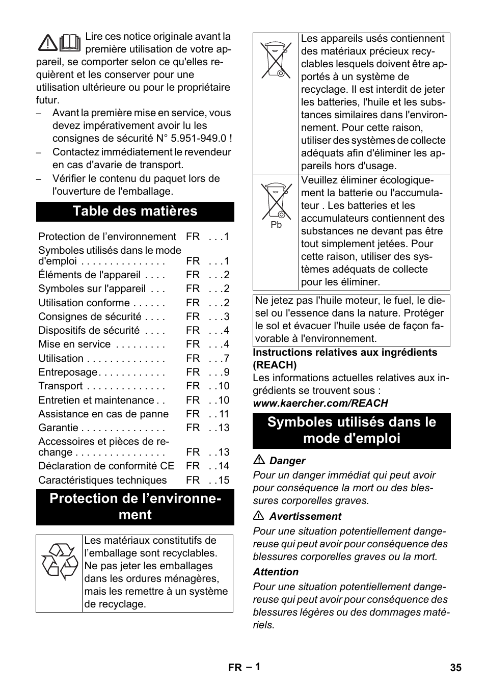 Karcher HDS 1000 Be User Manual | Page 35 / 436