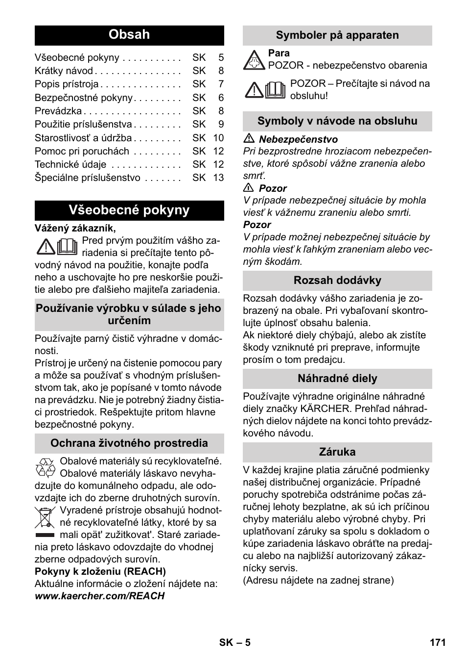 Karcher SC 2-500 C User Manual | Page 171 / 254