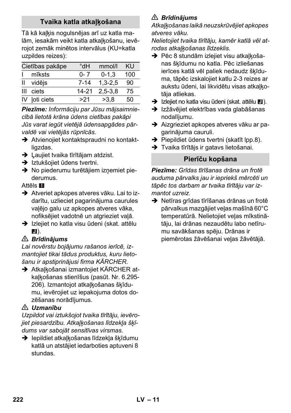 Karcher SC 2-500 C User Manual | Page 222 / 254