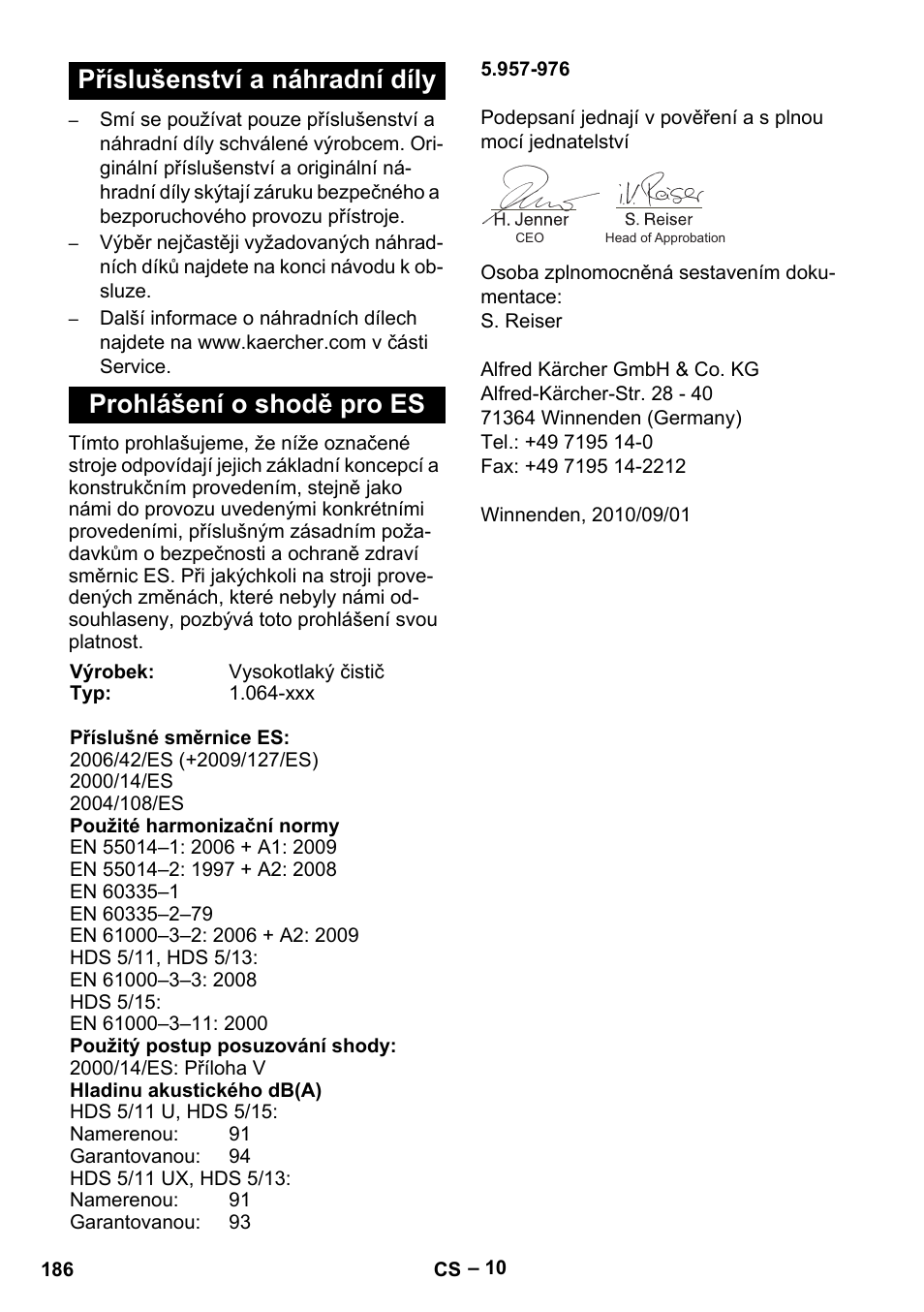 Karcher HDS 5-11 UX User Manual | Page 186 / 312