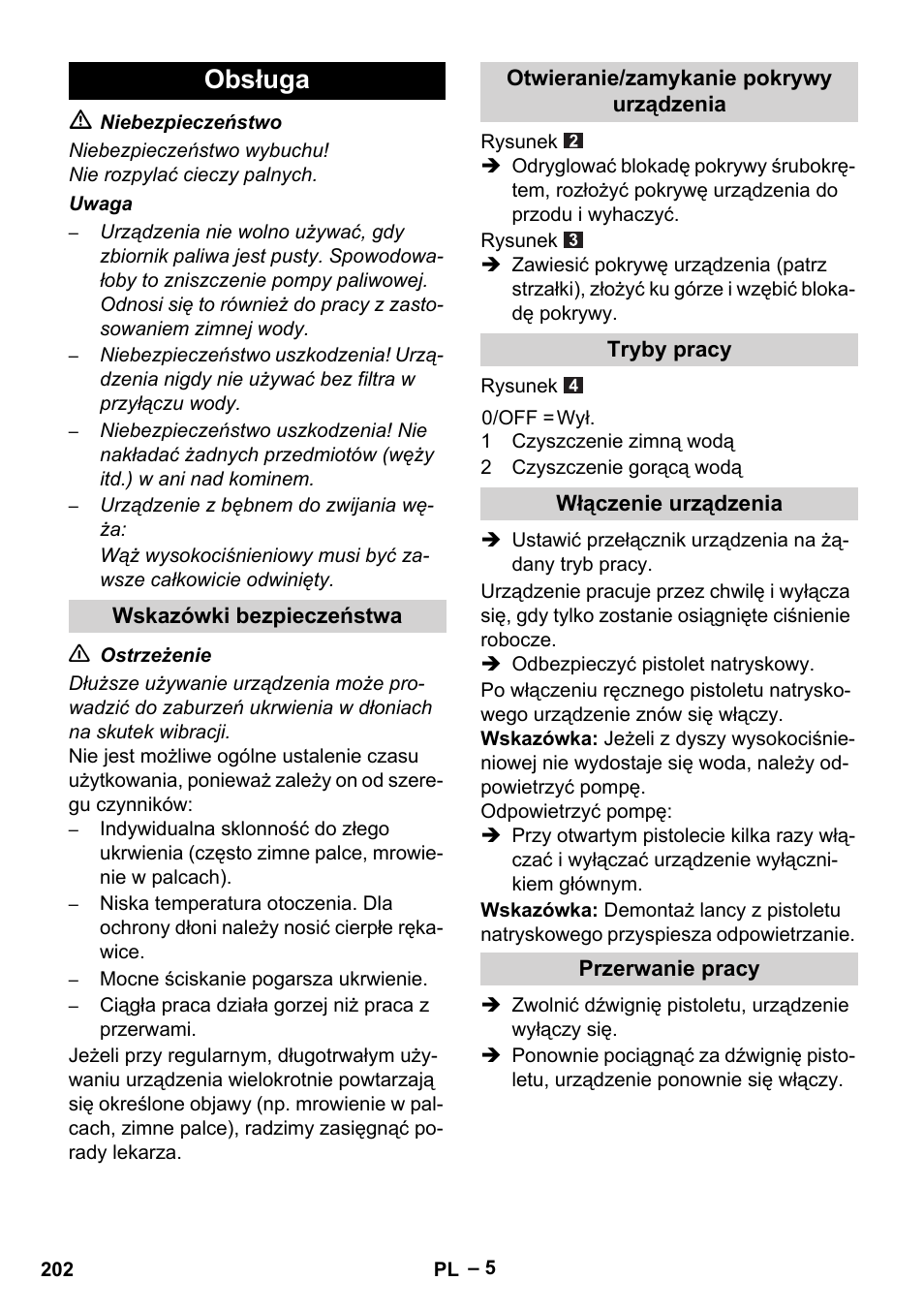 Obsługa | Karcher HDS 5-11 UX User Manual | Page 202 / 312