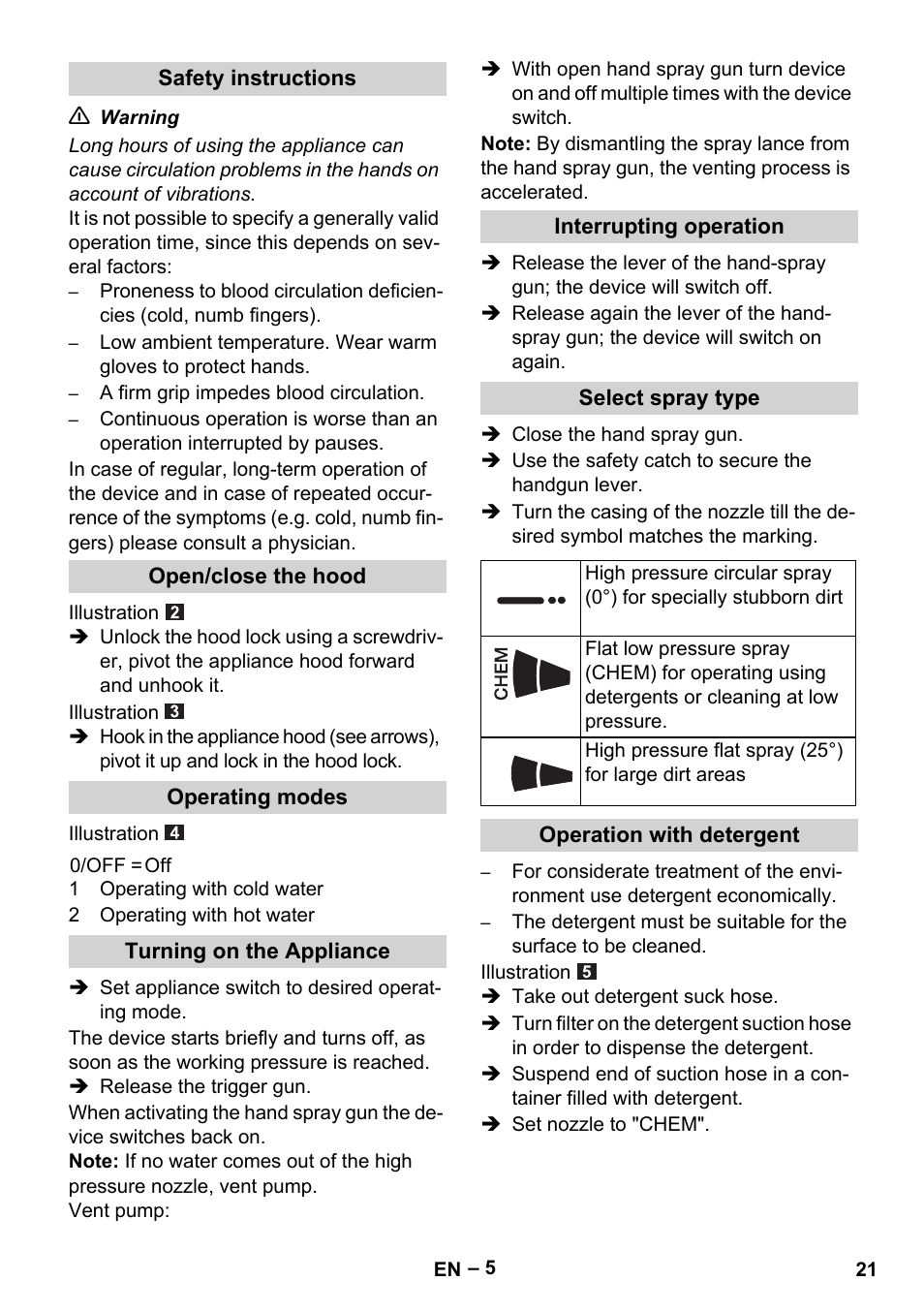 Karcher HDS 5-11 UX User Manual | Page 21 / 312