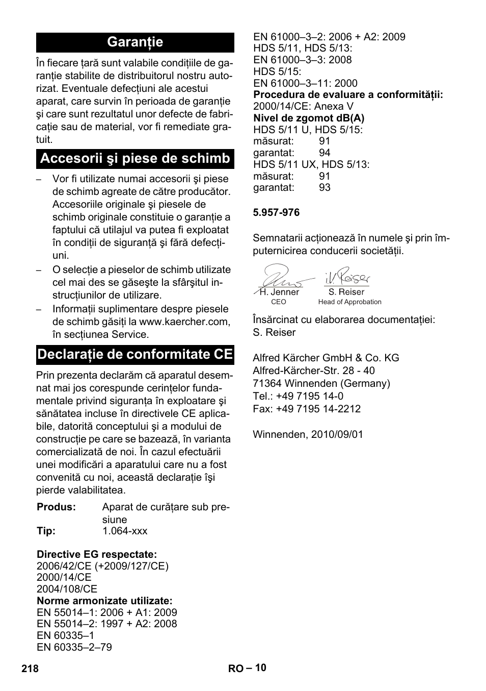 Karcher HDS 5-11 UX User Manual | Page 218 / 312