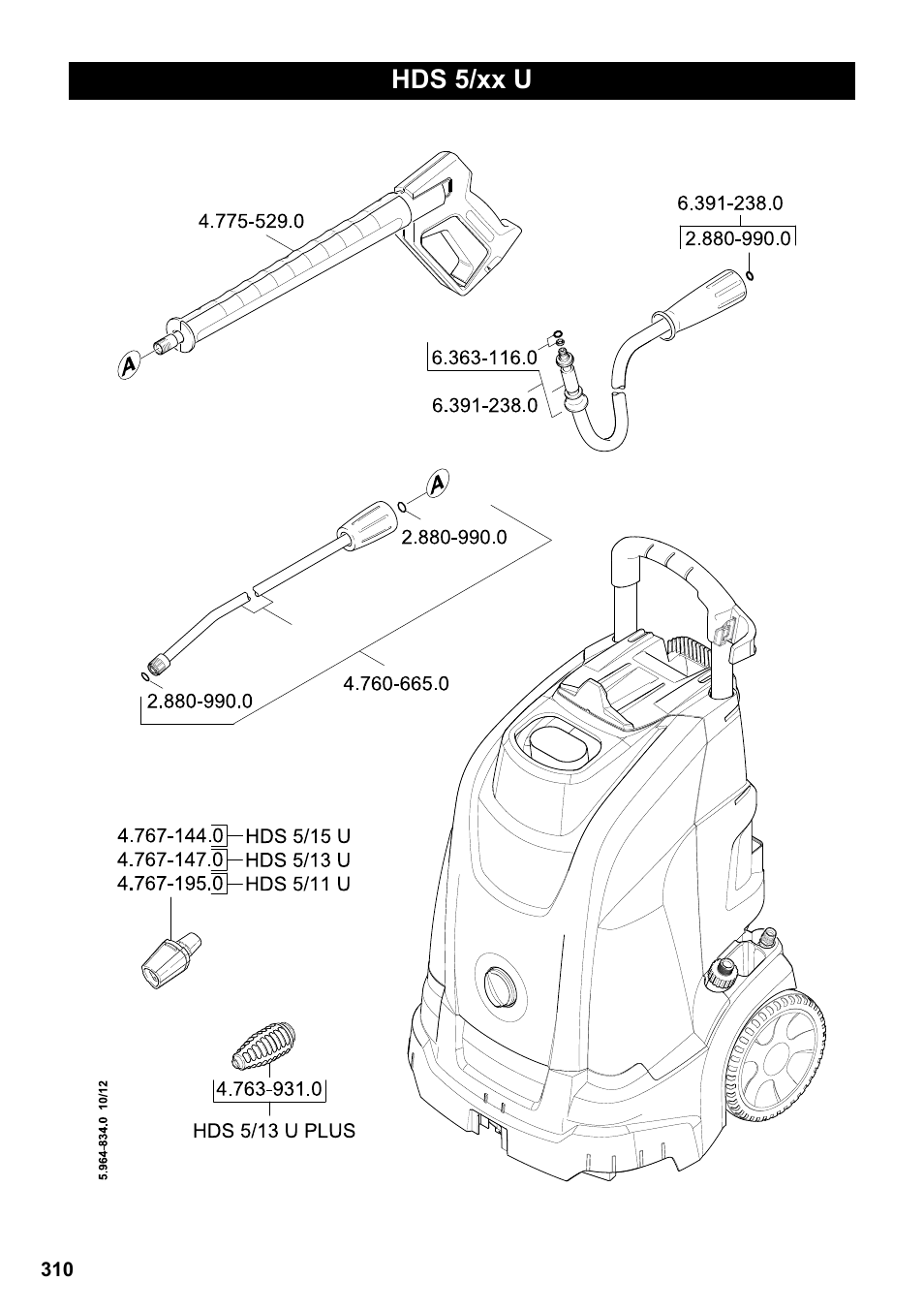 Hds 5/xx u | Karcher HDS 5-11 UX User Manual | Page 310 / 312