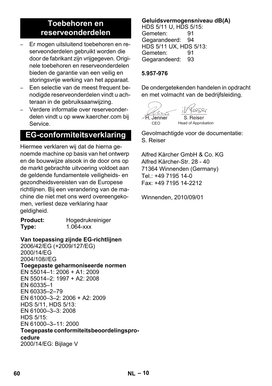 Karcher HDS 5-11 UX User Manual | Page 60 / 312