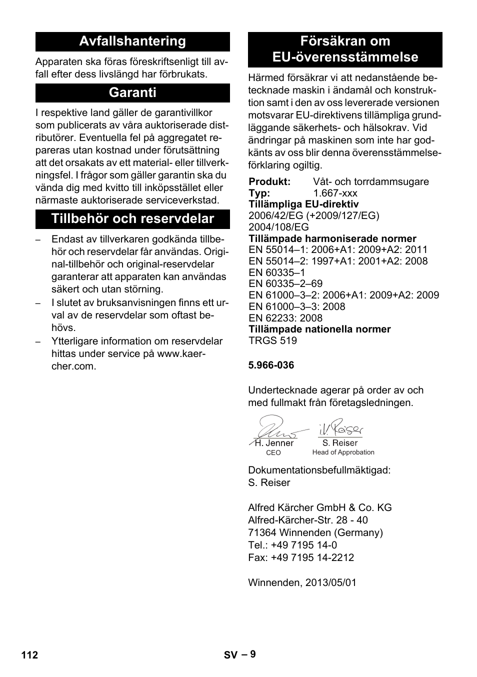 Karcher NT 75-1 Tact Me Te H User Manual | Page 112 / 308