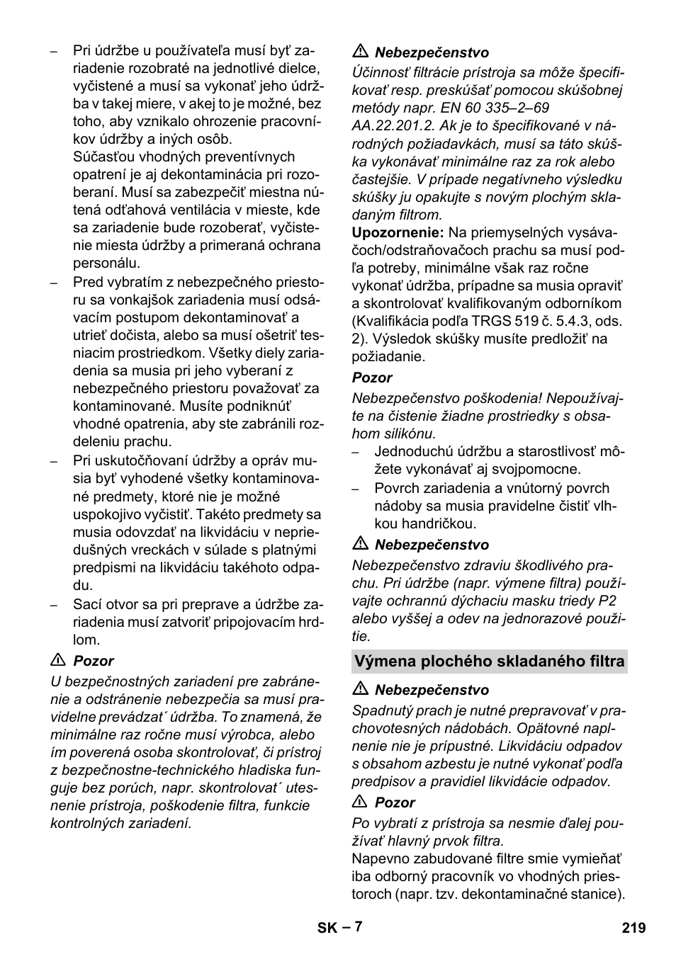 Karcher NT 75-1 Tact Me Te H User Manual | Page 219 / 308