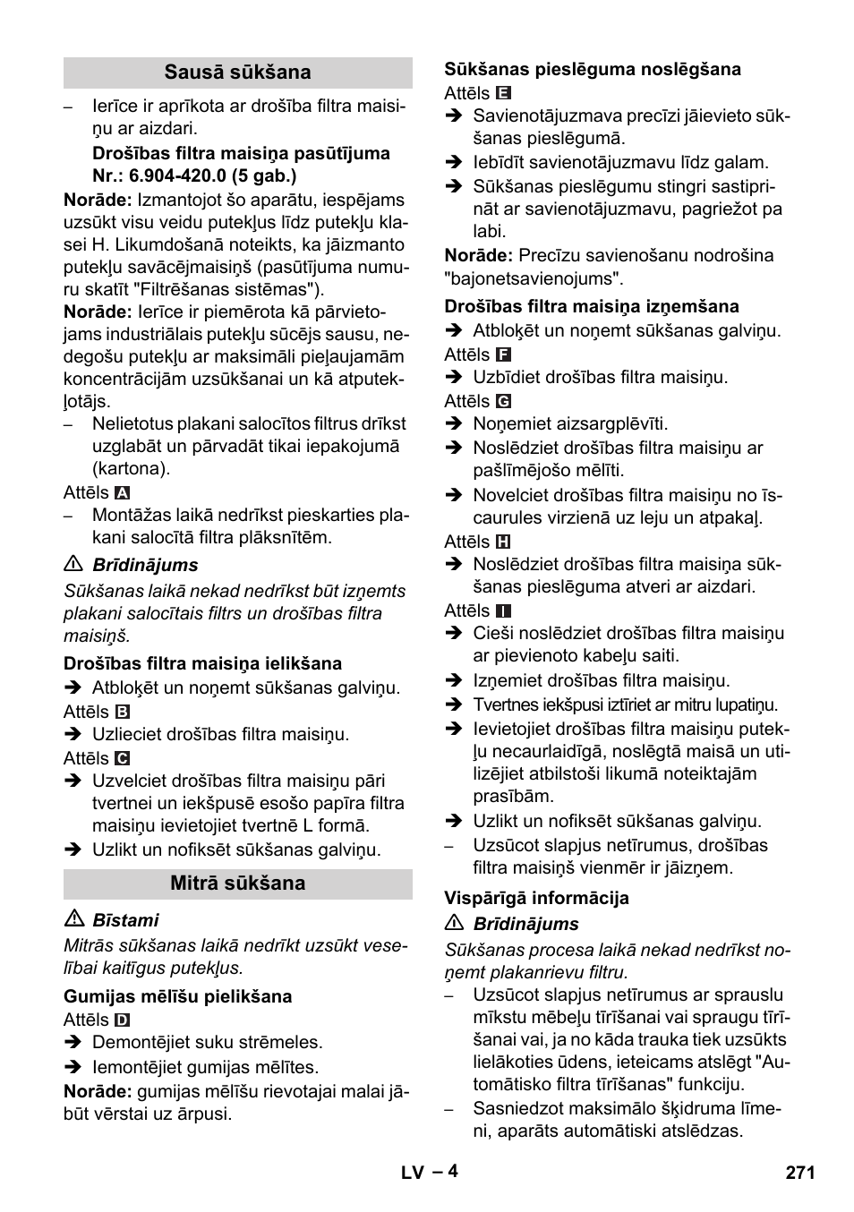 Karcher NT 75-1 Tact Me Te H User Manual | Page 271 / 308