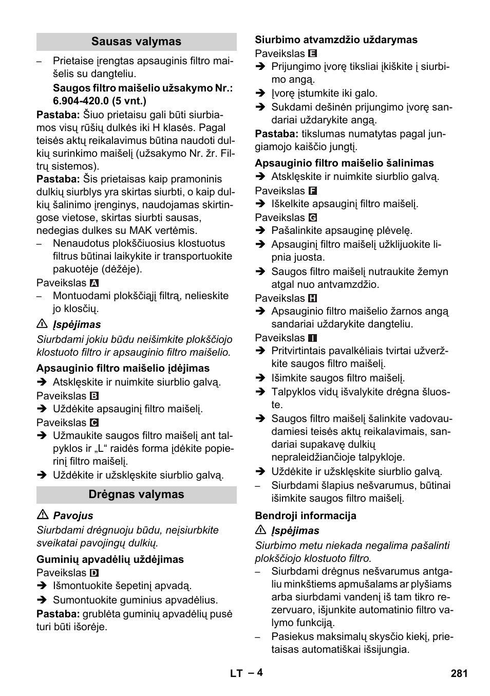 Karcher NT 75-1 Tact Me Te H User Manual | Page 281 / 308