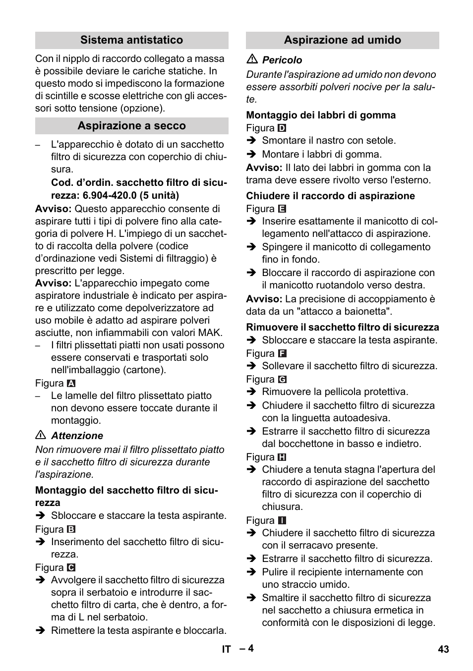 Karcher NT 75-1 Tact Me Te H User Manual | Page 43 / 308