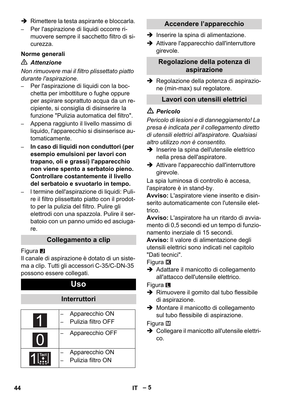 Karcher NT 75-1 Tact Me Te H User Manual | Page 44 / 308