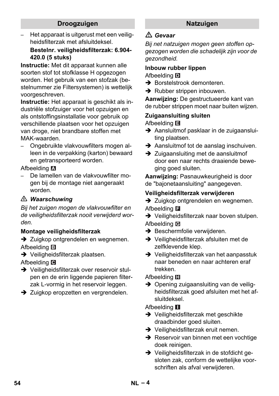 Karcher NT 75-1 Tact Me Te H User Manual | Page 54 / 308