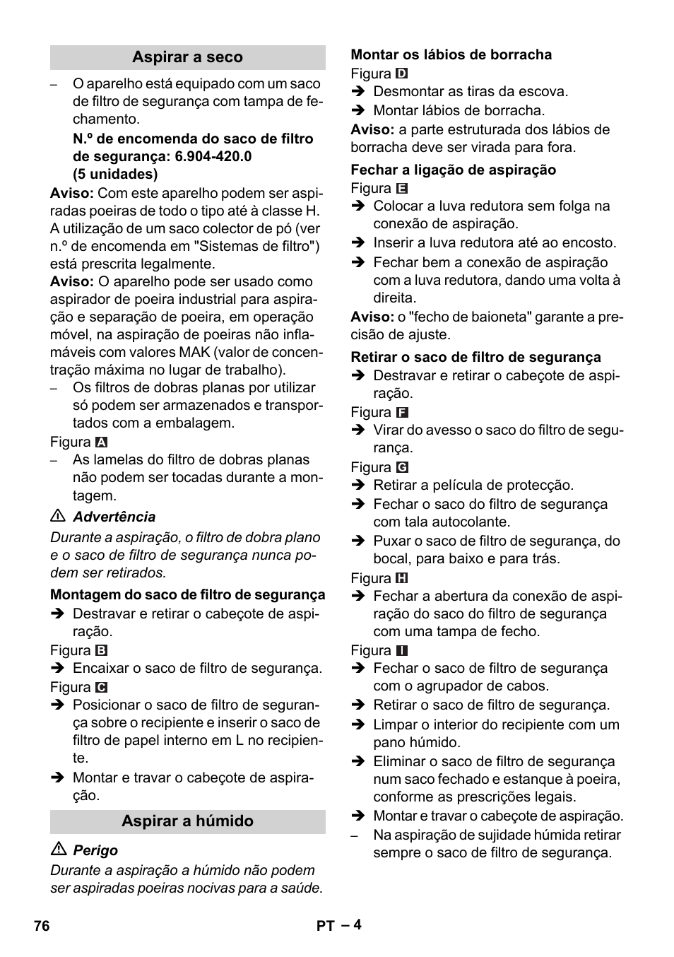 Karcher NT 75-1 Tact Me Te H User Manual | Page 76 / 308