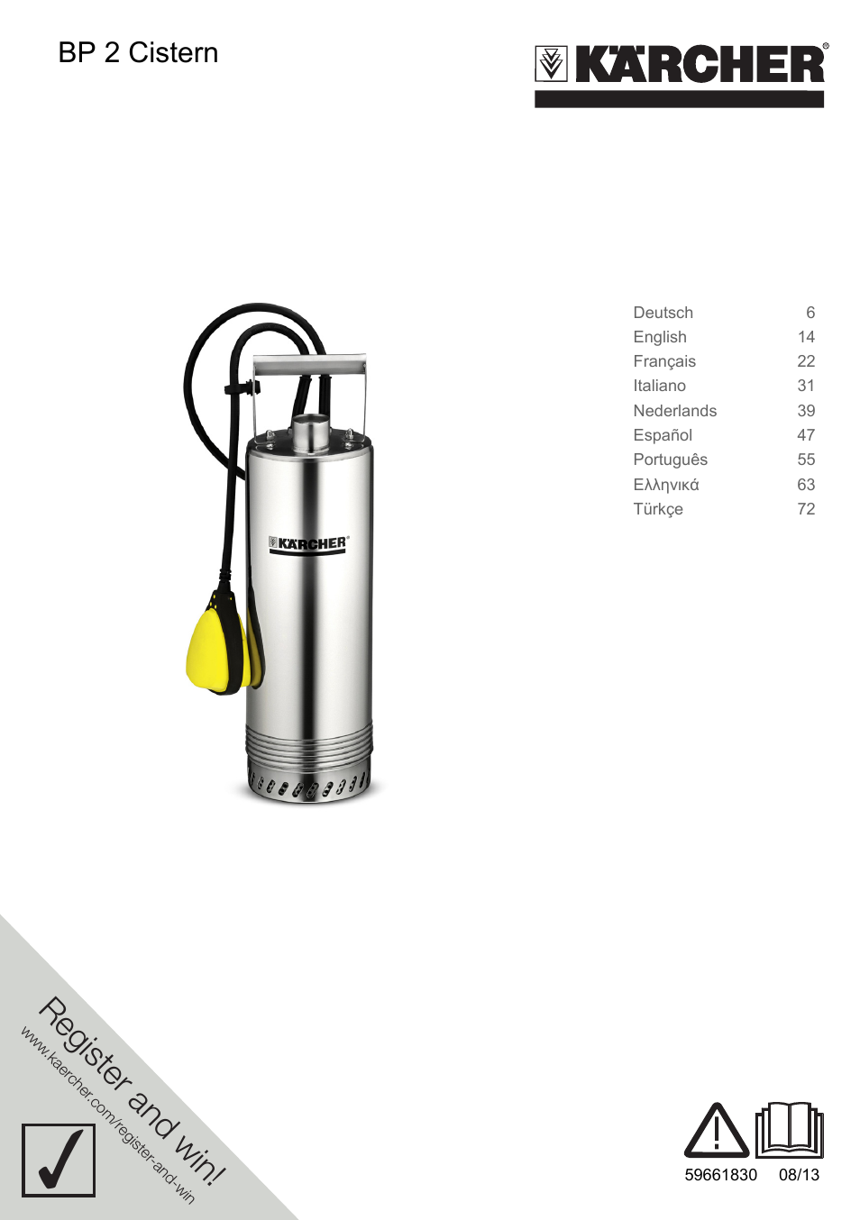 Karcher BP 2 Cistern User Manual | 82 pages