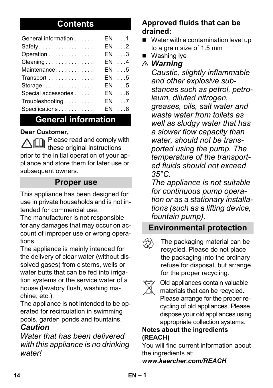 Karcher BP 2 Cistern User Manual | Page 14 / 82