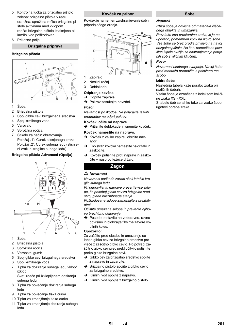 Zagon | Karcher IB 15-120 User Manual | Page 201 / 334