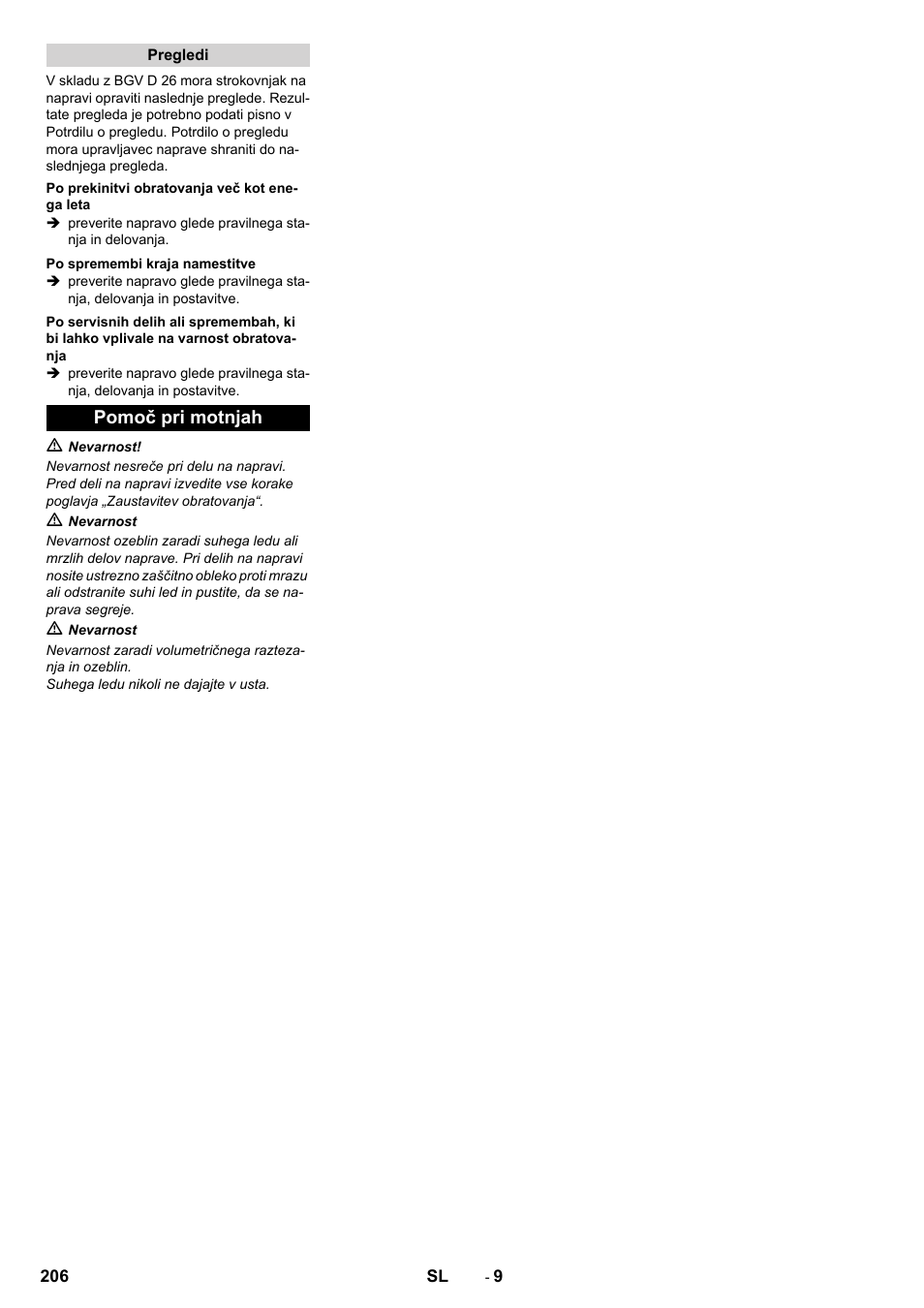 Pomoč pri motnjah | Karcher IB 15-120 User Manual | Page 206 / 334