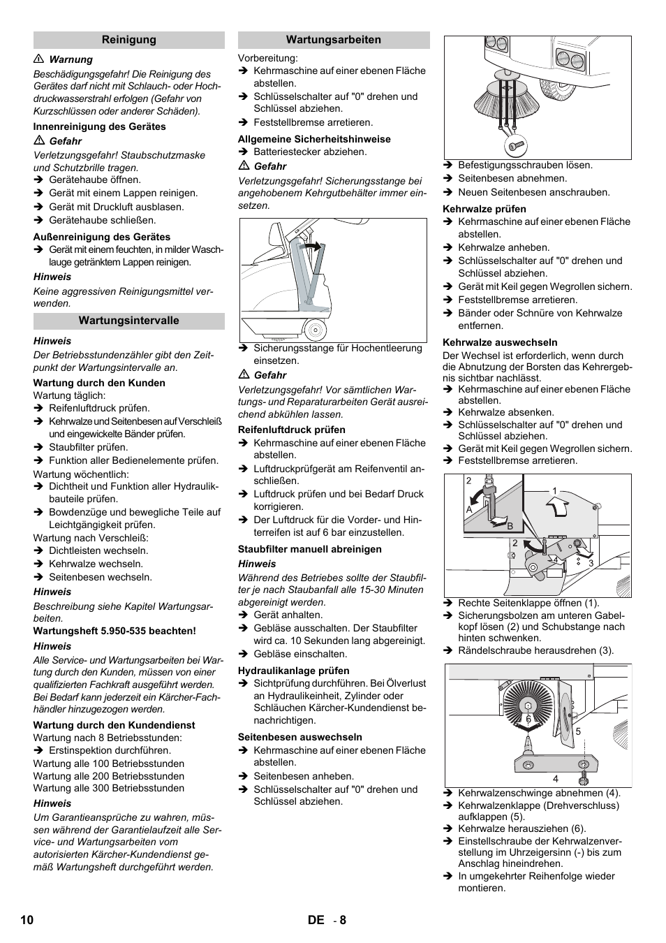 Karcher KMR 1250 BAT User Manual | Page 10 / 196