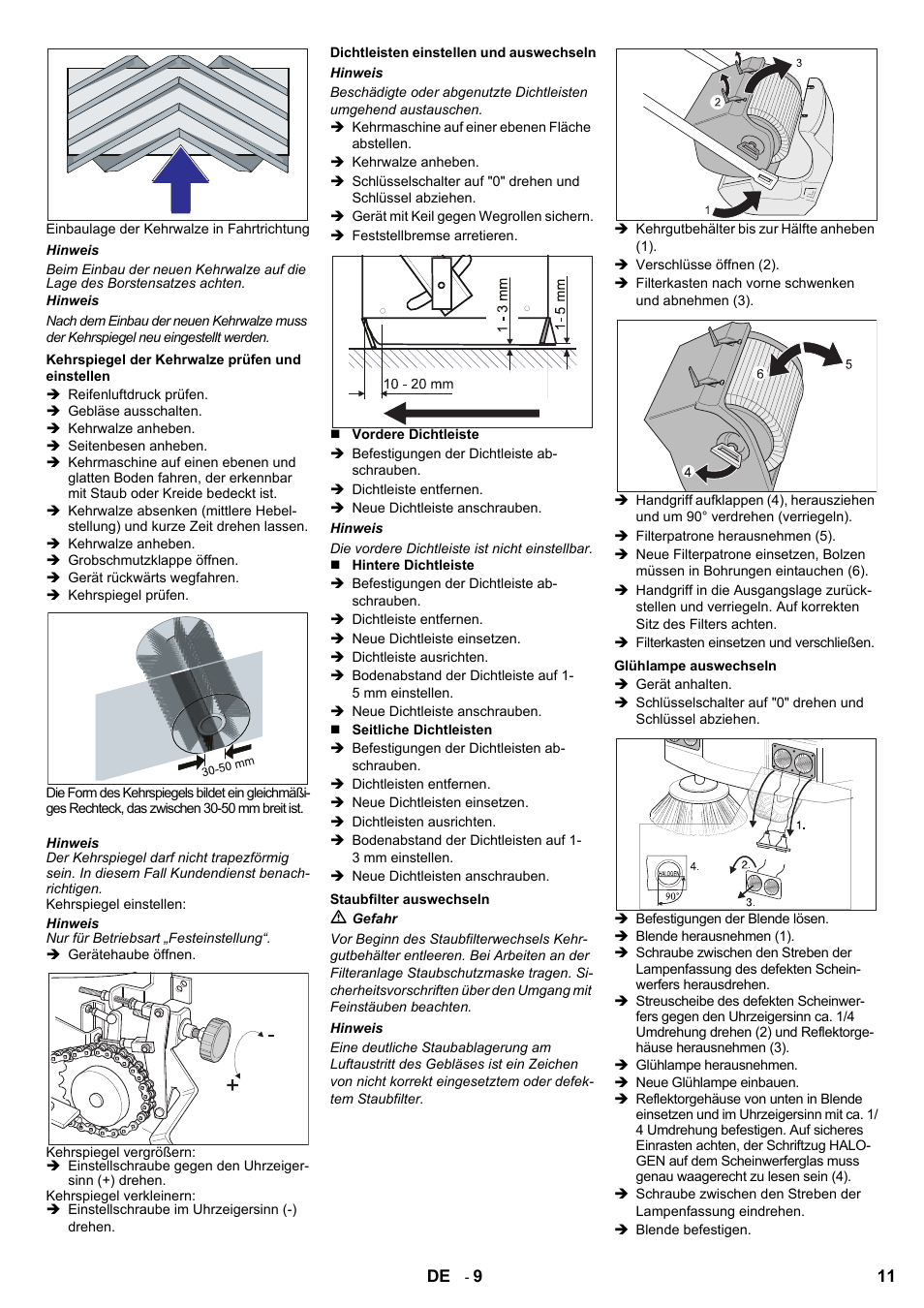 Karcher KMR 1250 BAT User Manual | Page 11 / 196