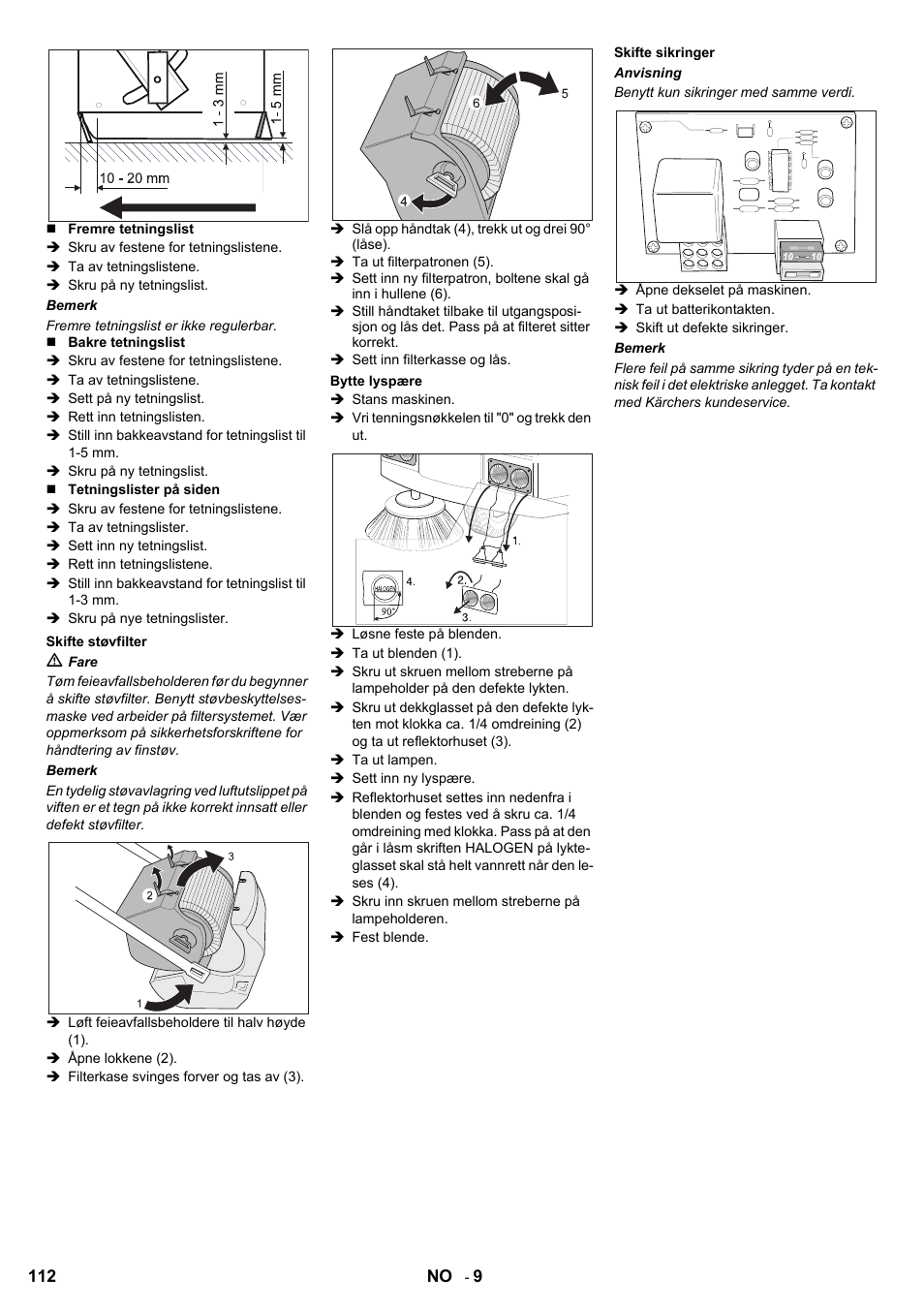 Karcher KMR 1250 BAT User Manual | Page 112 / 196