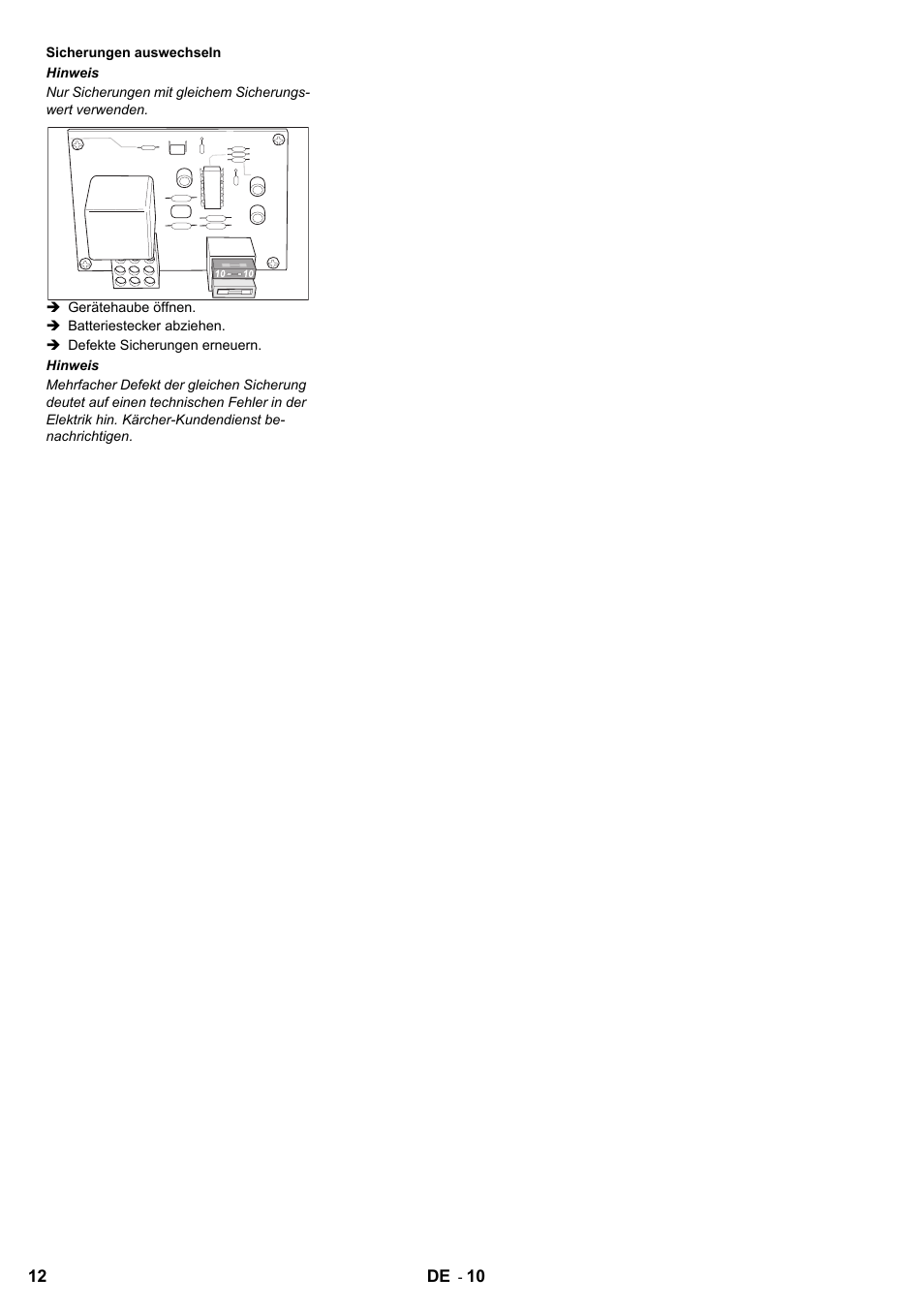 Karcher KMR 1250 BAT User Manual | Page 12 / 196