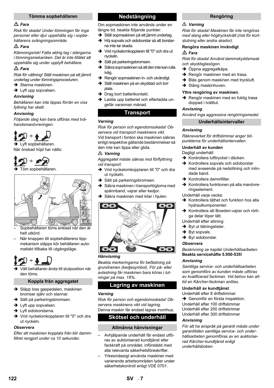 Karcher KMR 1250 BAT User Manual | Page 122 / 196