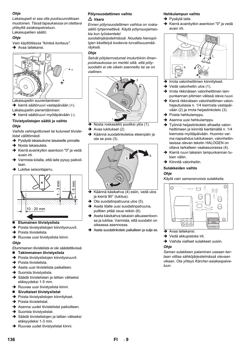 Karcher KMR 1250 BAT User Manual | Page 136 / 196