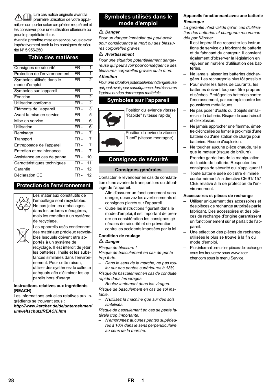 Karcher KMR 1250 BAT User Manual | Page 28 / 196