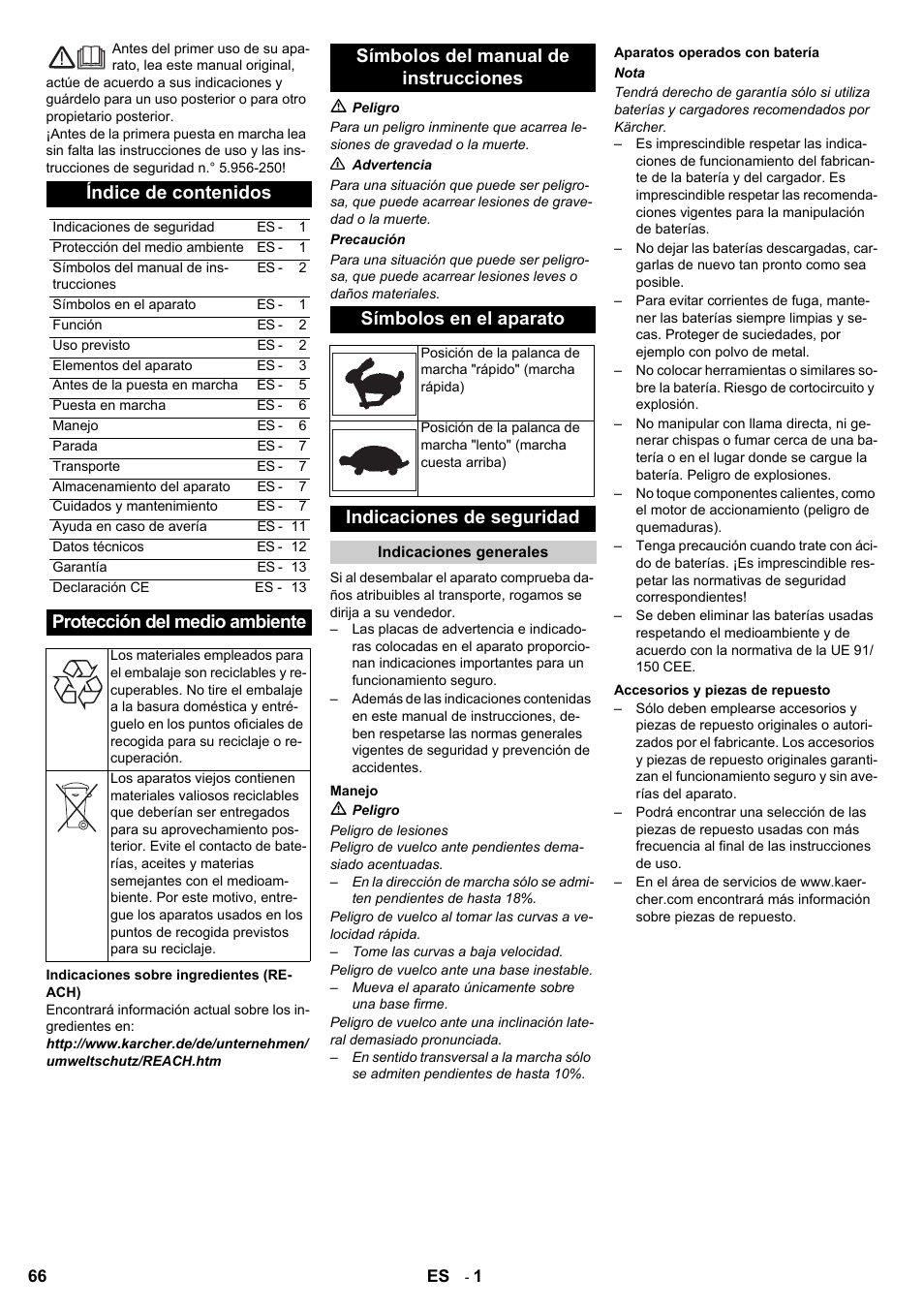Karcher KMR 1250 BAT User Manual | Page 66 / 196
